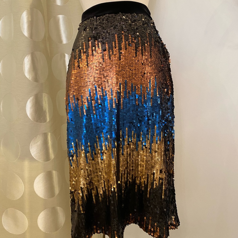 NWT Eva Franco Sequin Skirt